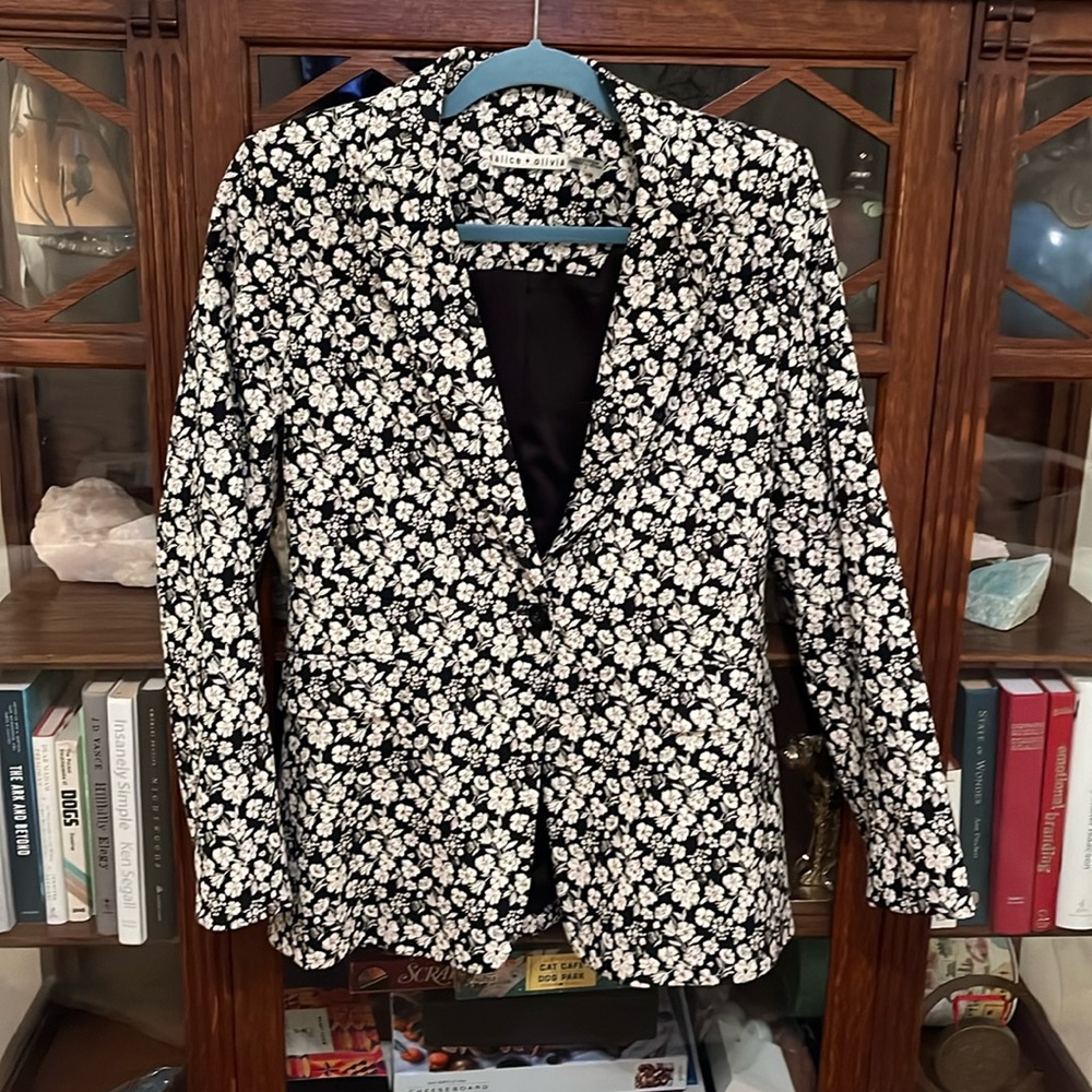 Alice + Olivia Brocade with metallic thread blazer